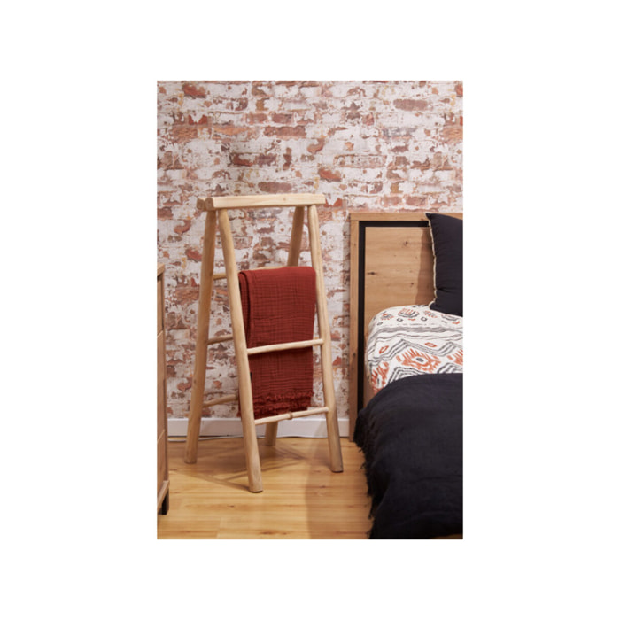 Échelle porte-serviettes en teck clair 3 niveaux H. 102 cm – RUBI