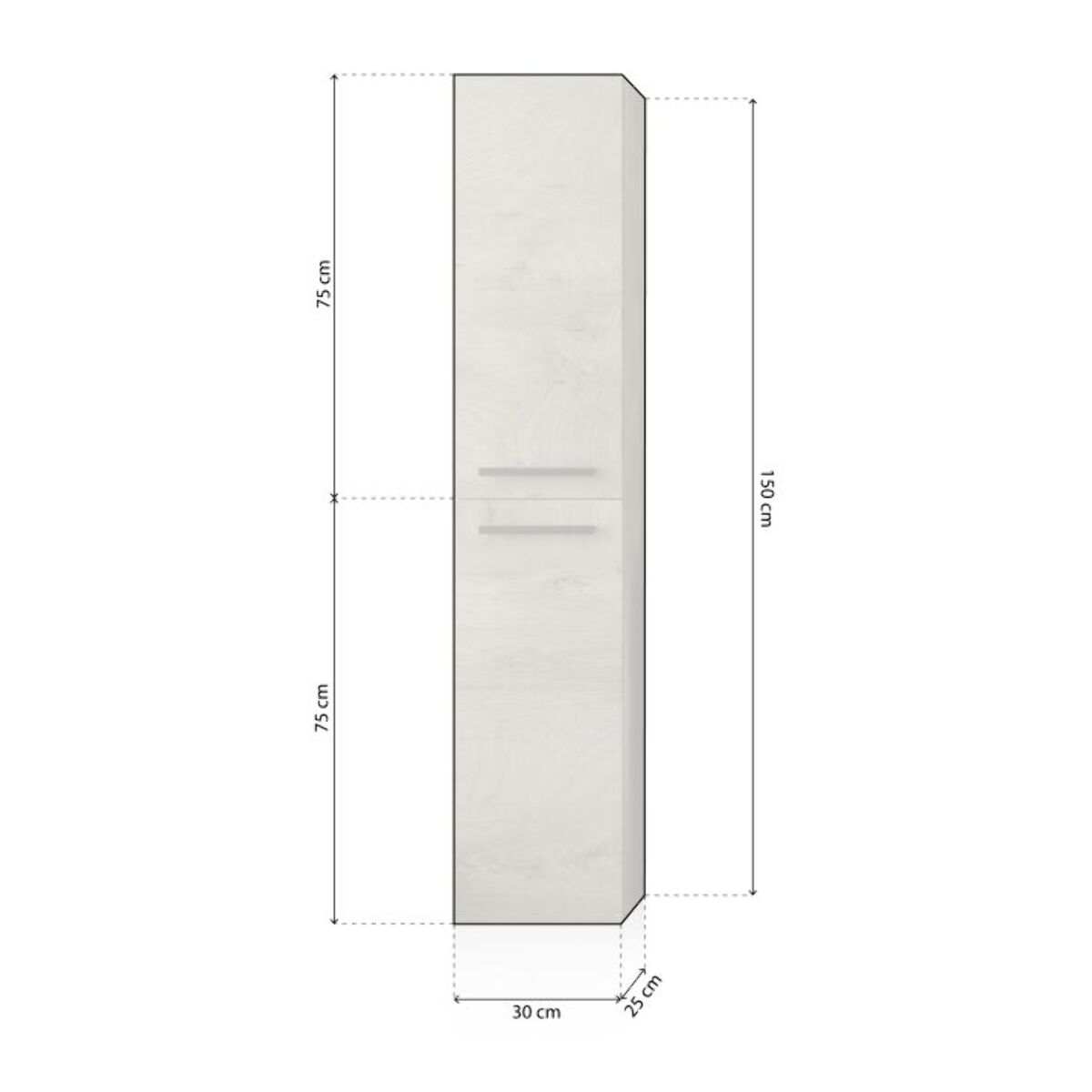 Columna de baño Sense 2 puertas Roble Alaska