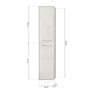 Columna de baño Sense 2 puertas Roble Alaska