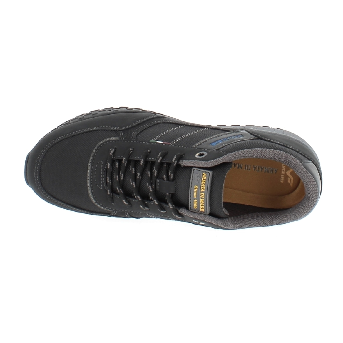 Armata di Mare Scarpe Uomo Sneakers Casual Stringate con Soletta Rimovibile in Memory Foam AMU W23L453 Black