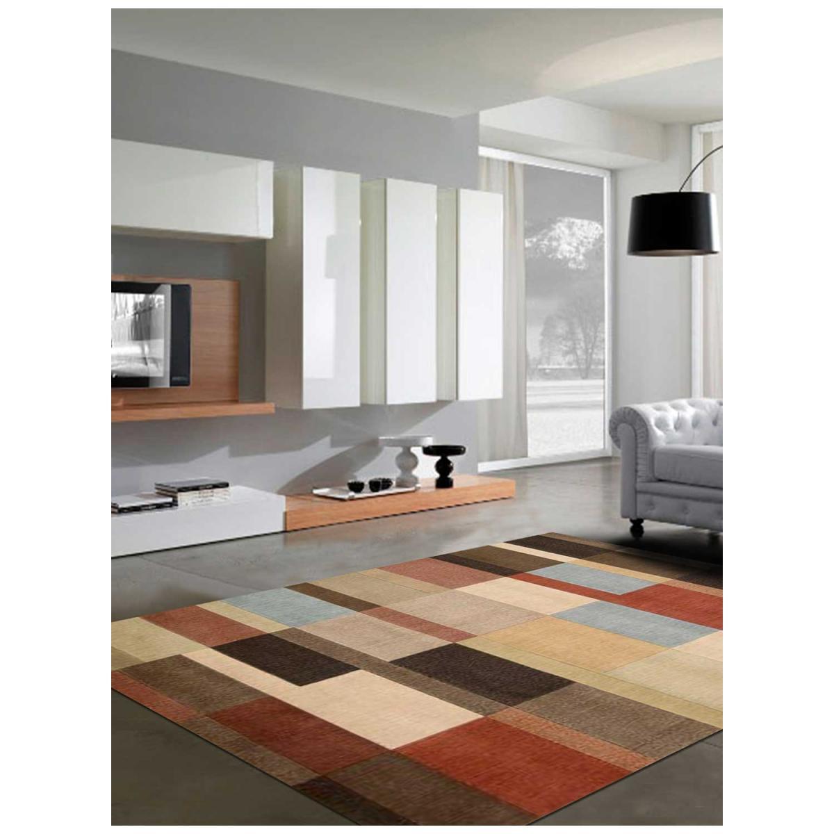 Tapis salon et chambre tissé motif seventies LACI