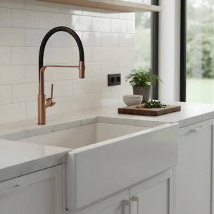 Robinet de cuisine avec douchette PAINI Ortence bronze cuivre