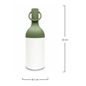 Petite lampe nomade en plastique vert olive - Elo