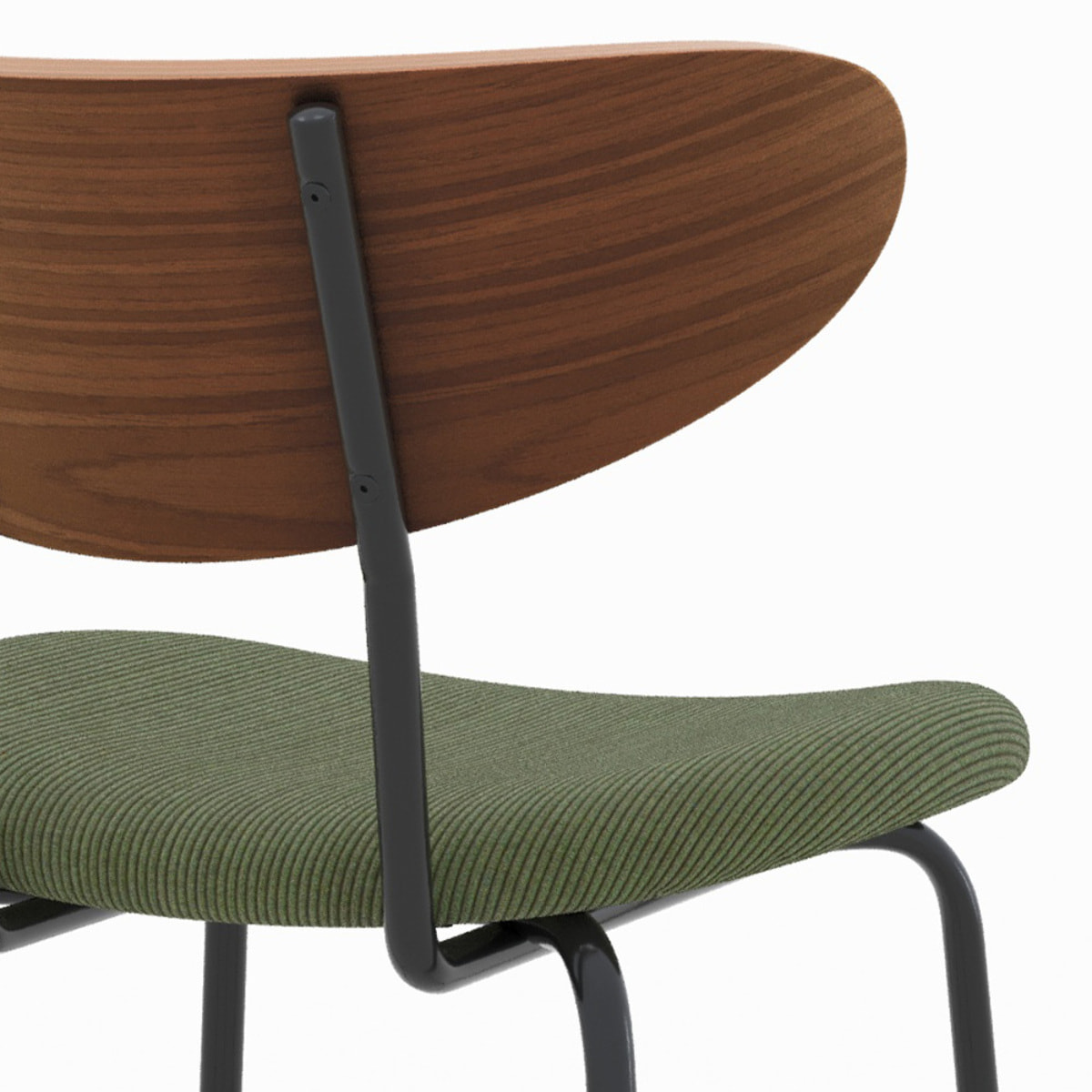Lot de 2 chaises pour îlot central en velours côtelé kaki 64.5 cm - Jade