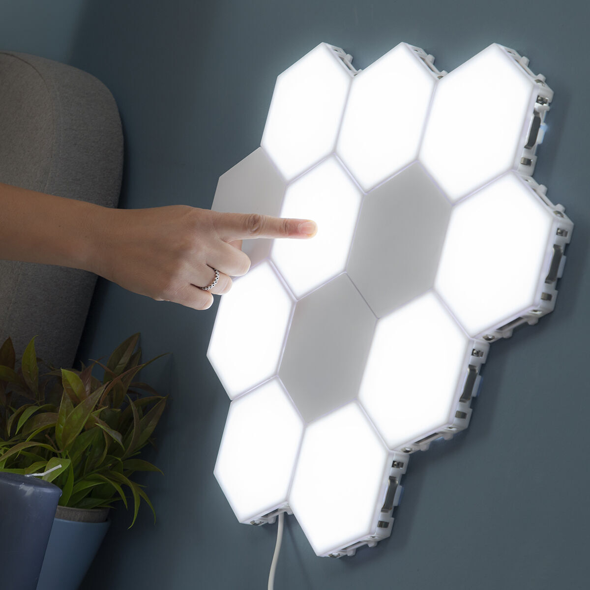Set di Pannelli LED Modulari Magnetici e Touch Tilight InnovaGoods (Pacco da 3)