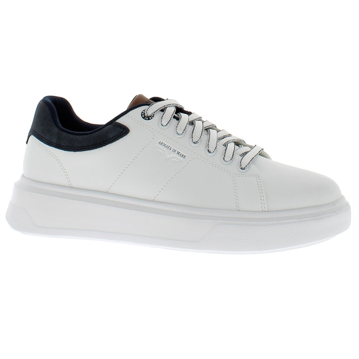 Armata di Mare Scarpe Uomo Court Maxi Sneakers Casual con Soletta Rimovibile in Memory Foam AMU 2M842 Off White