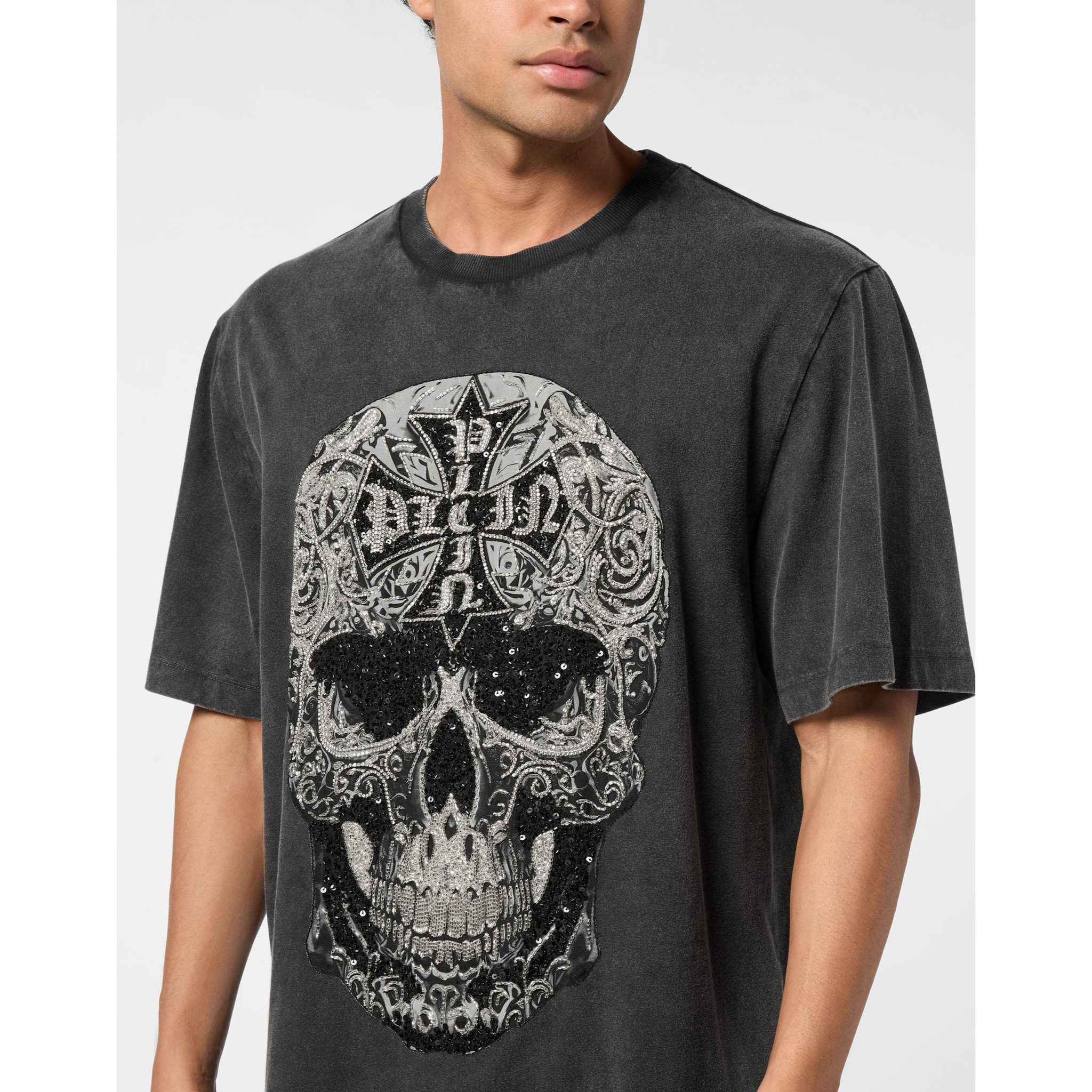 PHILIPP PLEIN T-Shirt Round Neck Ss SKULL