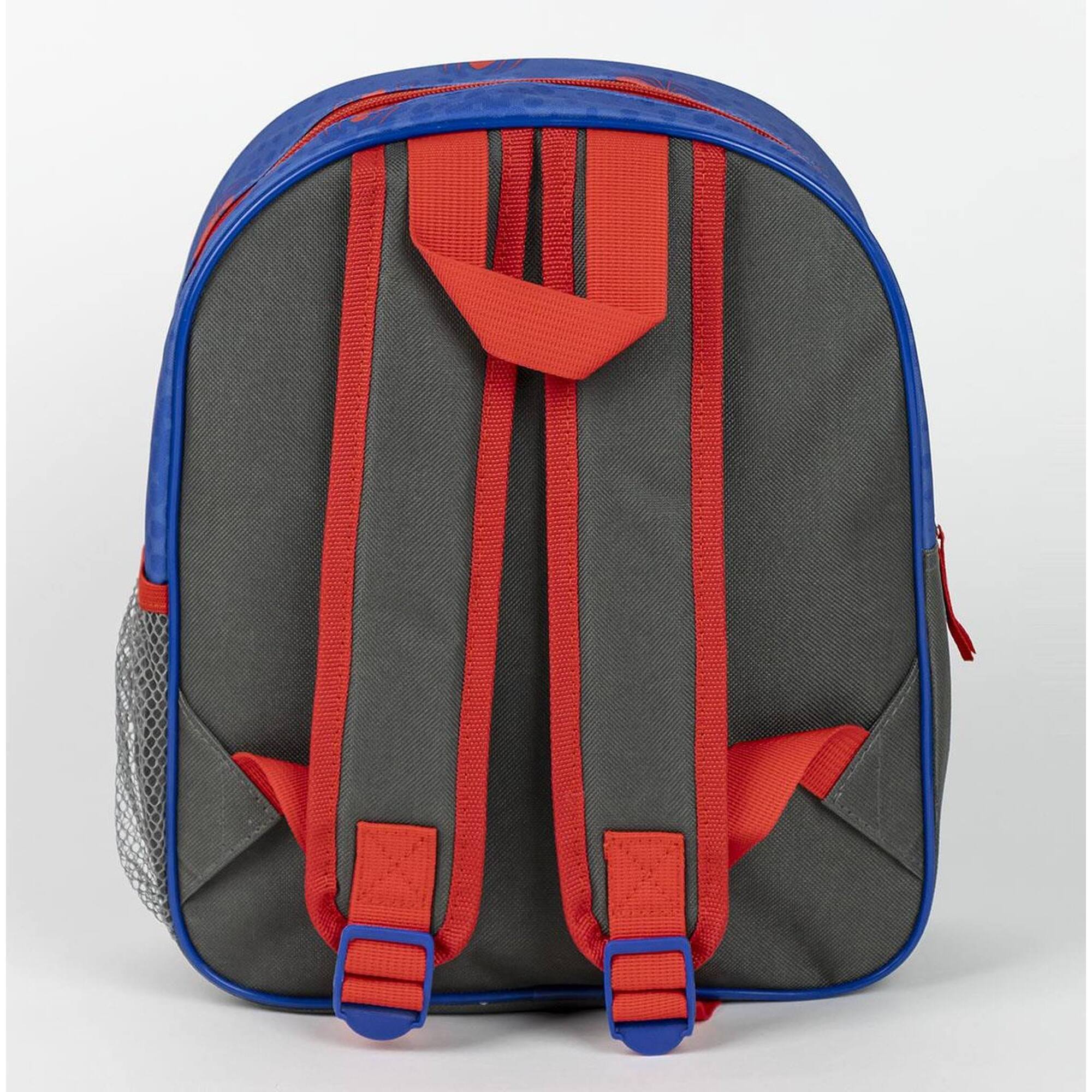 Mochila infantil de spiderman - color azul - cierre de cremallera - 25x20x29 cm - mochila escolar - asas acolchadas