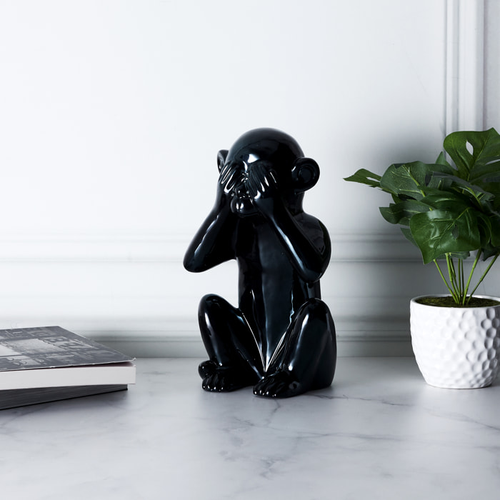 Statue Singe Noir H30cm