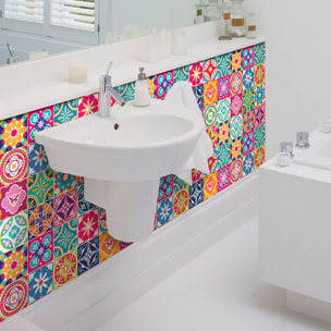 Stickers muraux - Sticker Mural Carrelage adhésif Cuisine Salle de Bain - 24 STICKERS CARRELAGES AZULEJOS AMERICA