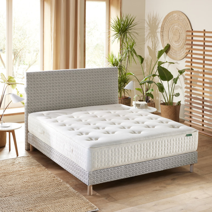 Ensemble matelas Le Latex Responsable + sommier + tête de lit