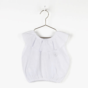 Top  con volant da bambina