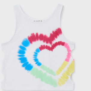 Top cuore tie-dye