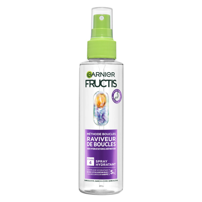 Garnier Fructis Méthode Boucles Spray Hydratant à l'Acide Hyaluronique et beurre de Karité 150 ml