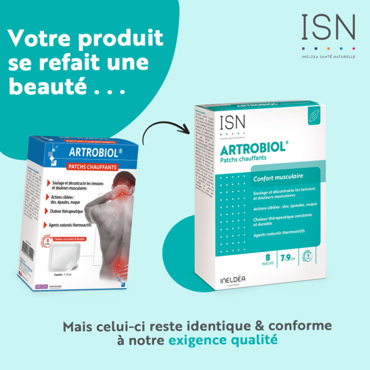 ISN - Pack Artrobiol Plus & Artrobiol Patchs chauffants - Confort & Mobilité Articulaire - Soulagement des douleurs & tensions musculaires