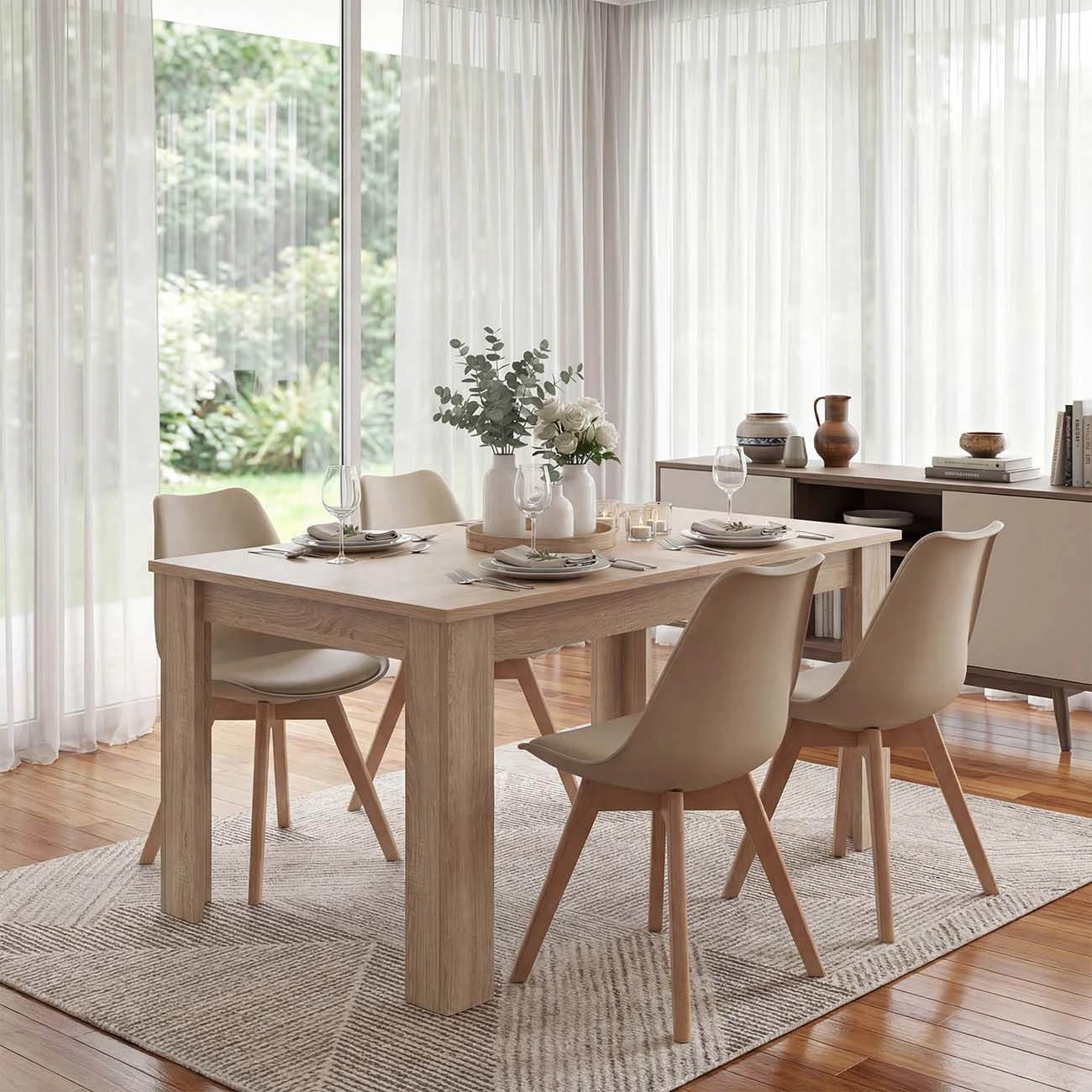 Pack 4 sillas de comedor en arena 83x49 cm Beench Arena