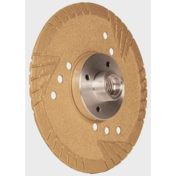 Disque diamant Ø125/22.23 pour pierres naturelles tuiles béton granit - avec flasque alu - DIAM INDUSTRIES - TS80125/22FD