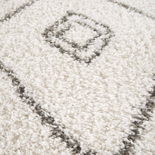 Tapis Shaggy longues mêches et aux motifs traditionnels Berbères