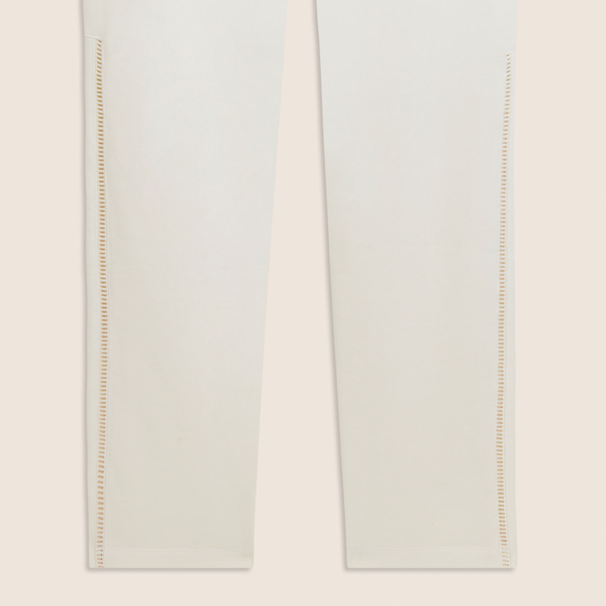 Pantaloni Sportivi con Gamba Dritta e Ricamo Traforato