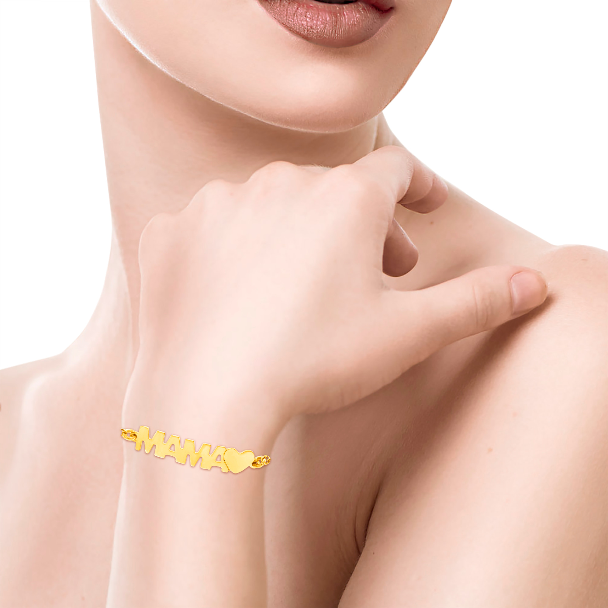 Pulsera de Plata de Ley 925 con inserción de colgante MAMA