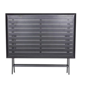 Table de jardin pliante rectangulaire "Azua" graphite 4 places en aluminium traité époxy