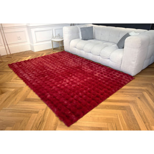 BUBBLE - Tapis doux rouge