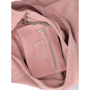 Borsa a mano da donna Made in Italy - Modello Valeria Chic - 100% pelle - 40.0 x 35.0 x 15.0 cm