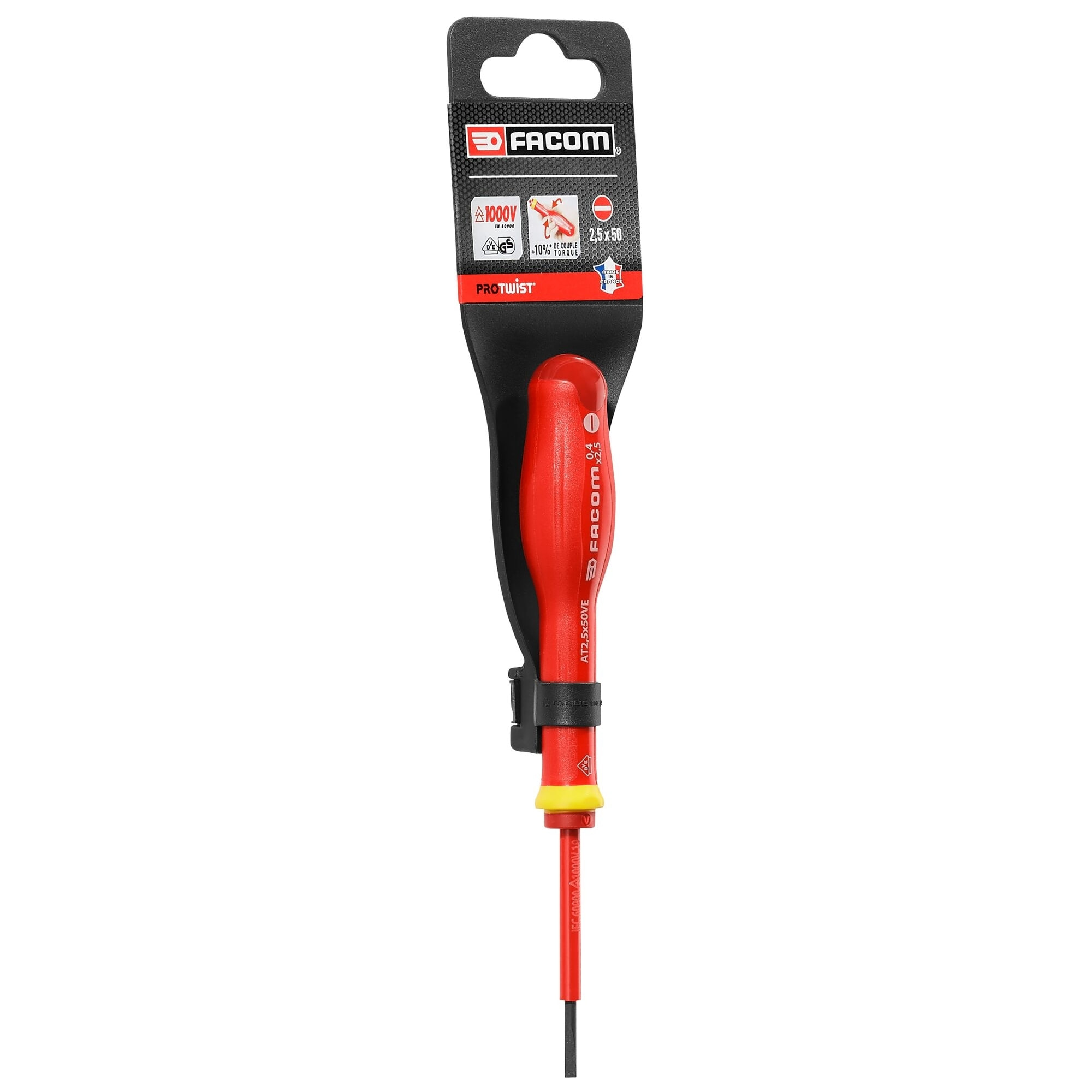 Tournevis Protwist Plat 2,5 x 50 Isolé 1000V