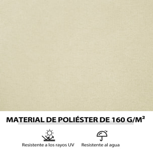 4 Paredes Laterales para Cenador 3x3 m Laterales de Carpa con Ganchos 8 Ventanas Protección UV Reemplazo Lateral para Carpa de Jardín Exterior Fiesta Crema