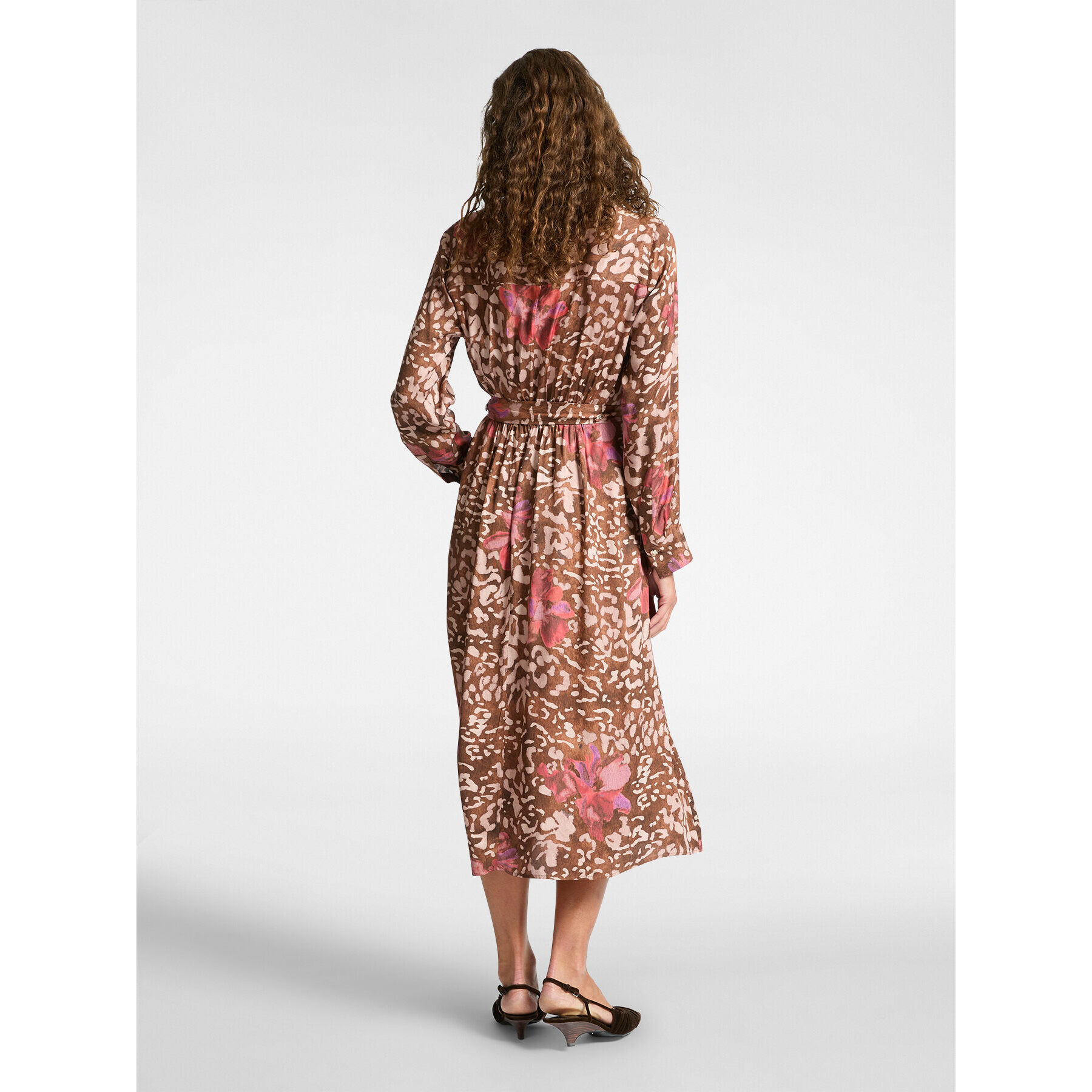 Elena Mirò - Vestido estampado - Marrón