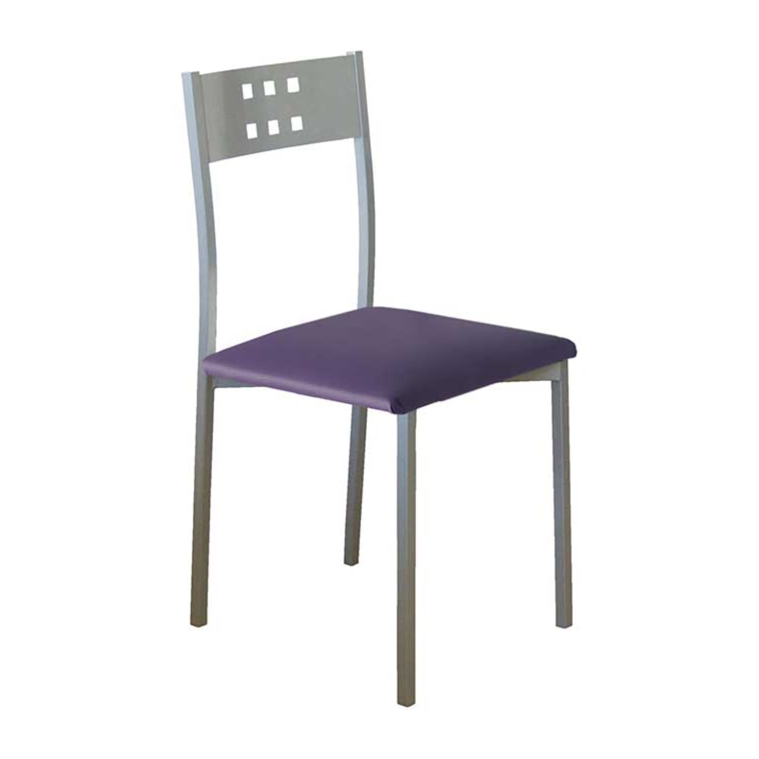 Set de 4 sillas – Polipiel lisa con diseño minimalista