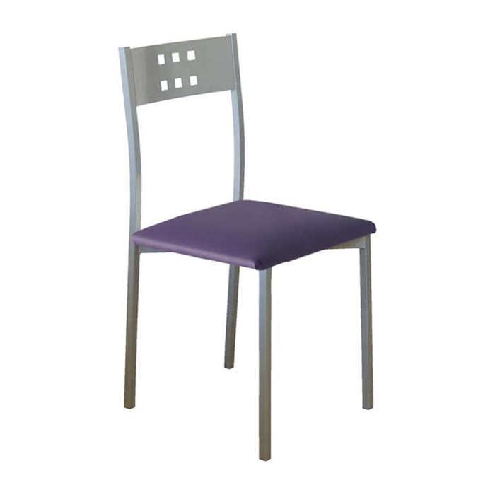 Set de 4 sillas – Polipiel lisa con diseño minimalista