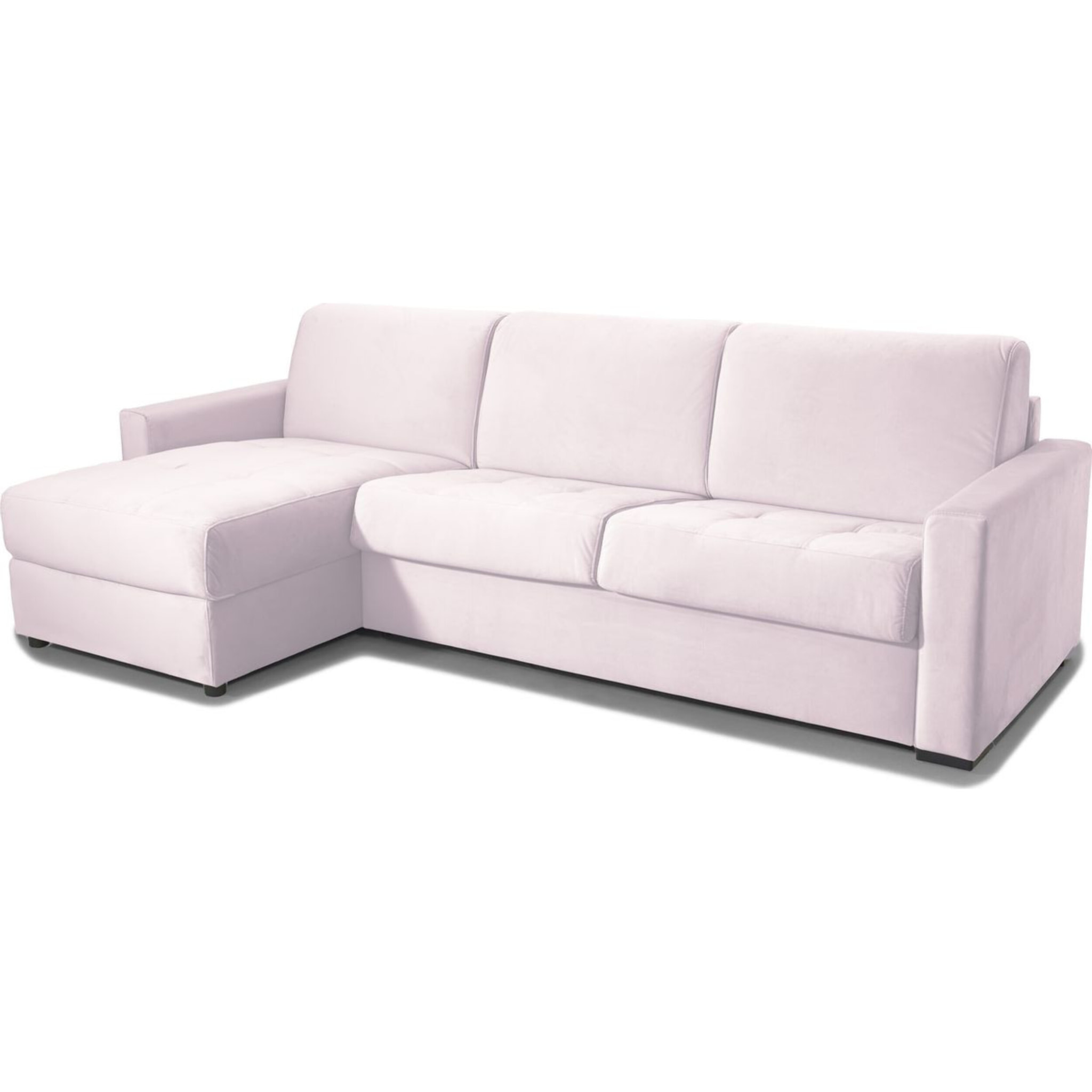 Canapé d'angle convertible express 5 places en velours - PALOMA