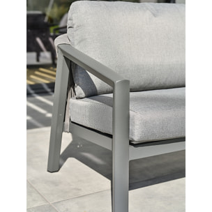 KELIA - Salon bas de jardin 5 places - Gris anthracite
