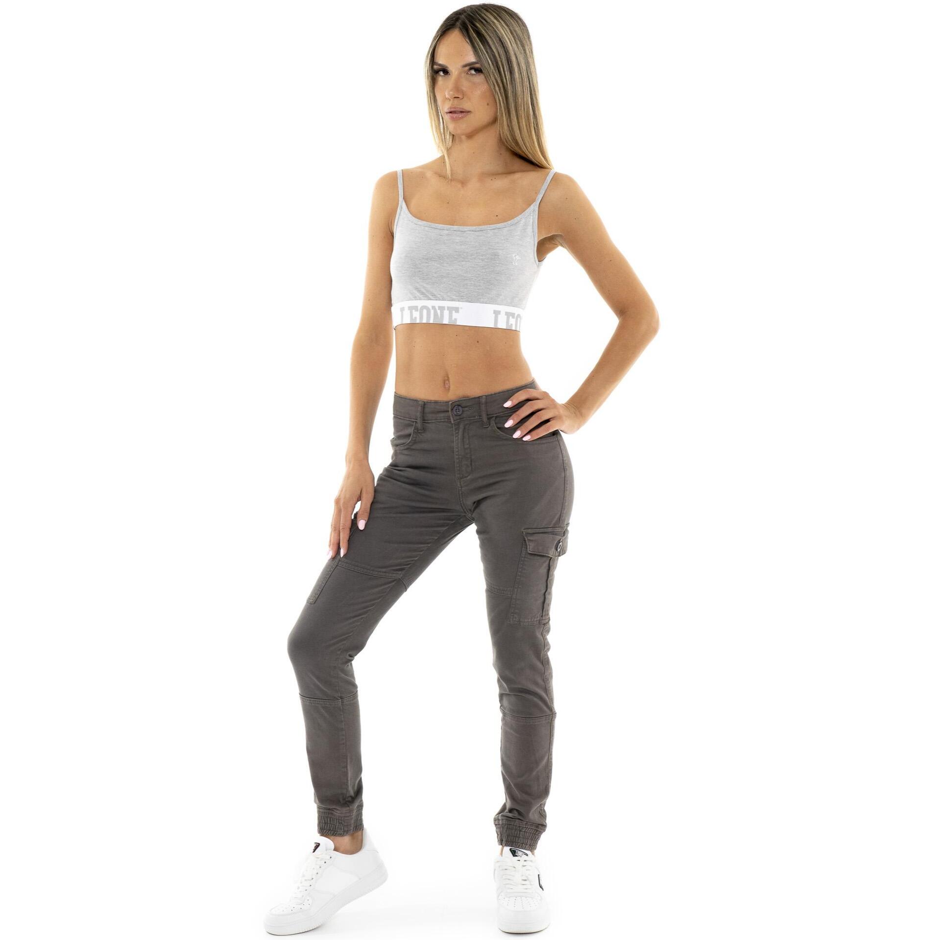 Pantalone cargo da donna in twill di cotone Leone 1947 Never Without