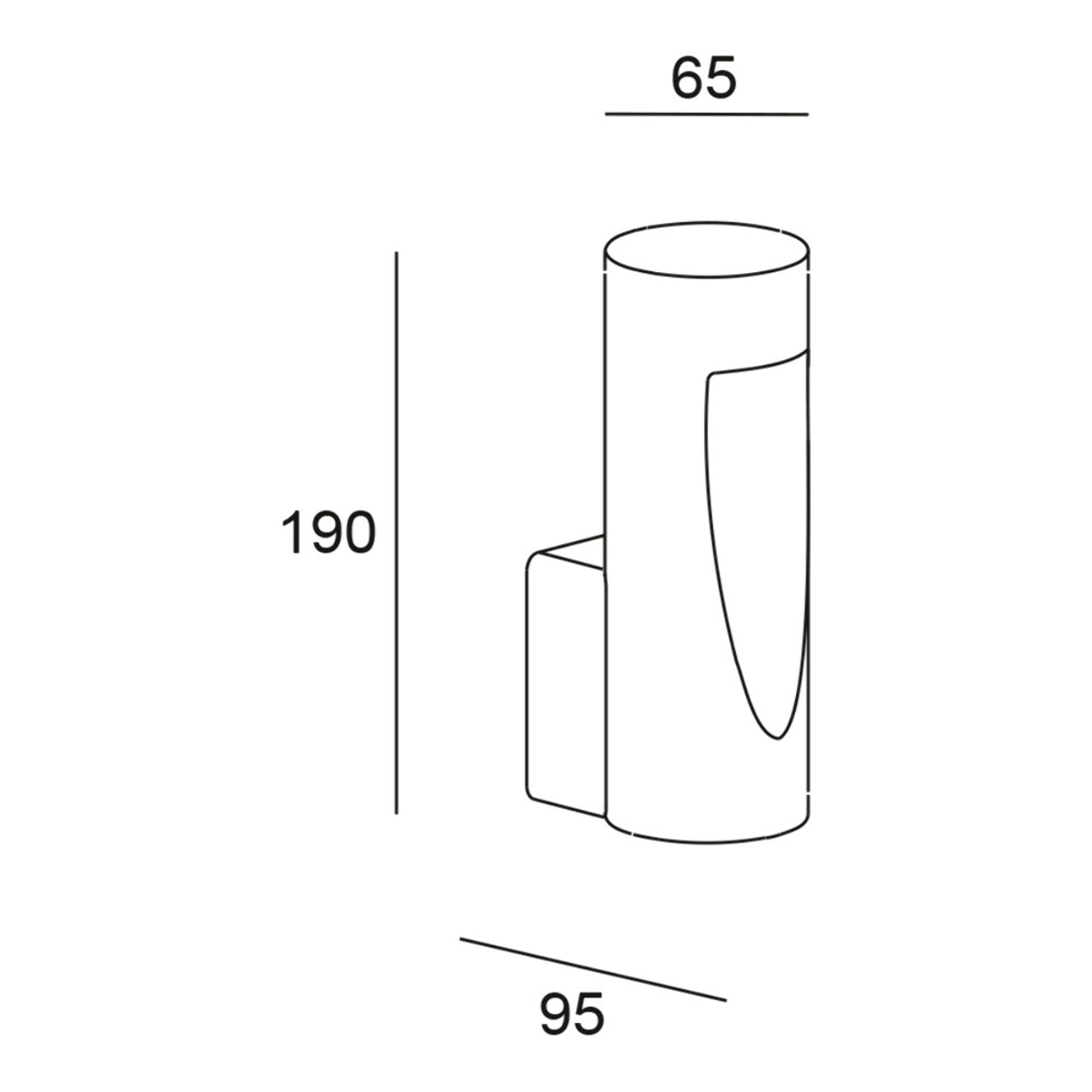 Forlight Aplique LED Rewood 7.1W Blanco Neutro 4000K, Acabado Gris Urbano, IP20
