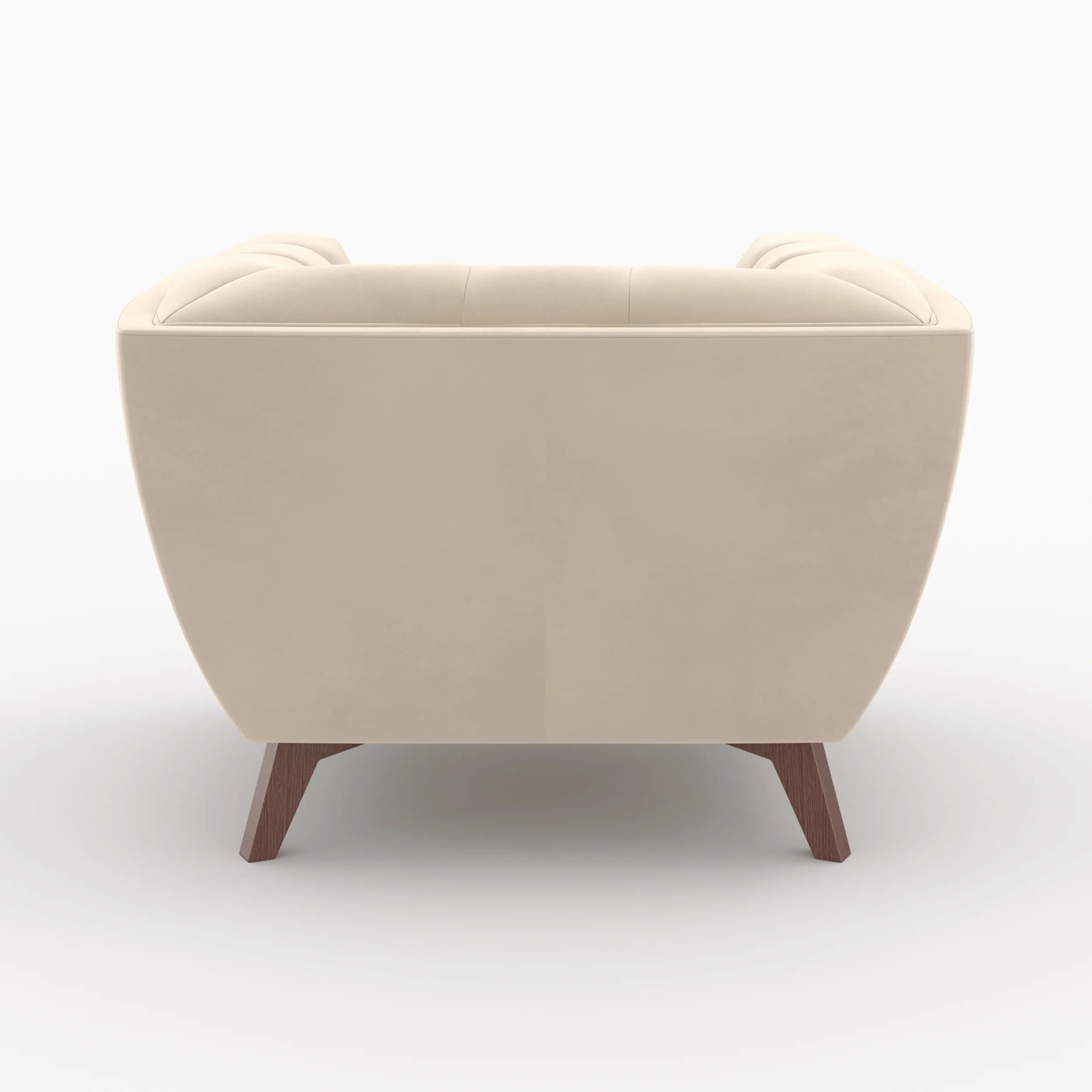 Ensemble canapé et fauteuil en velours beige 4 places - Mona