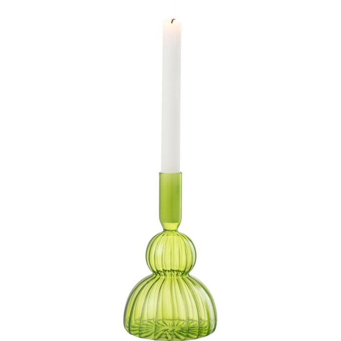 J-Line vase Juliette - verre - vert - 19 cm de hauteur