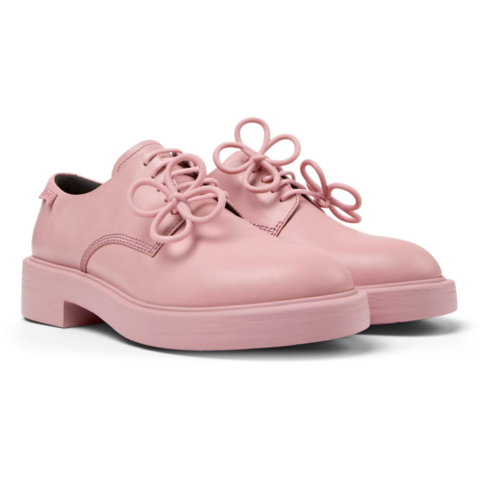Zapatos de cordones - CAMPER Dean Twins - Rosa - Cuero liso