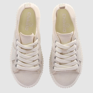 Deportivos de Tejido - Beig - Tacón: Bajo