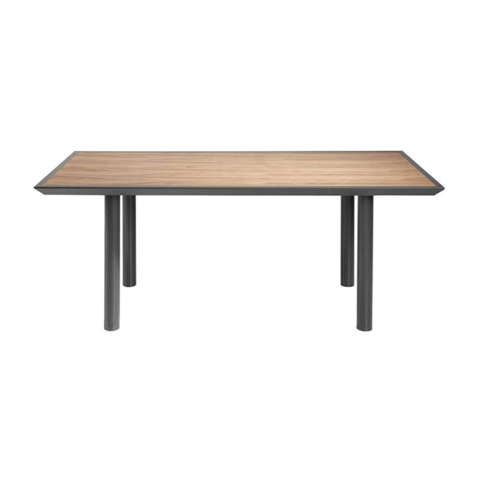 Mesa fija de comedor – Nogal y gris antracita