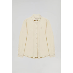 Camisa Oxford Regular fit amarillo con logo Rigby Go