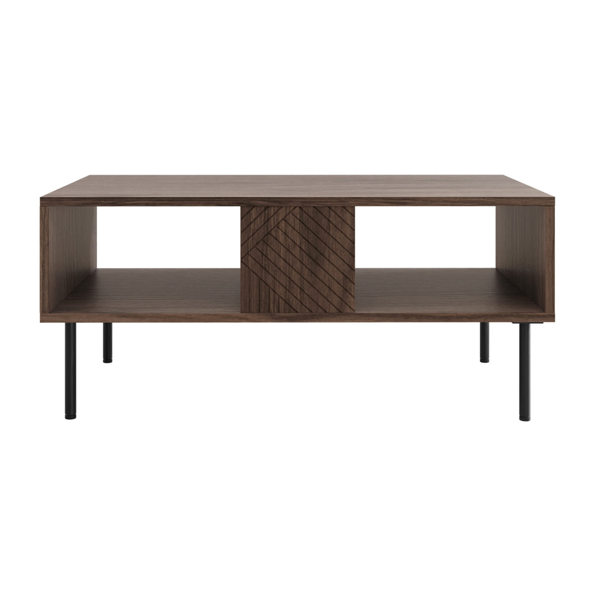 Salvador - table basse - effet bois - 2 niches - 100 cm - Bois