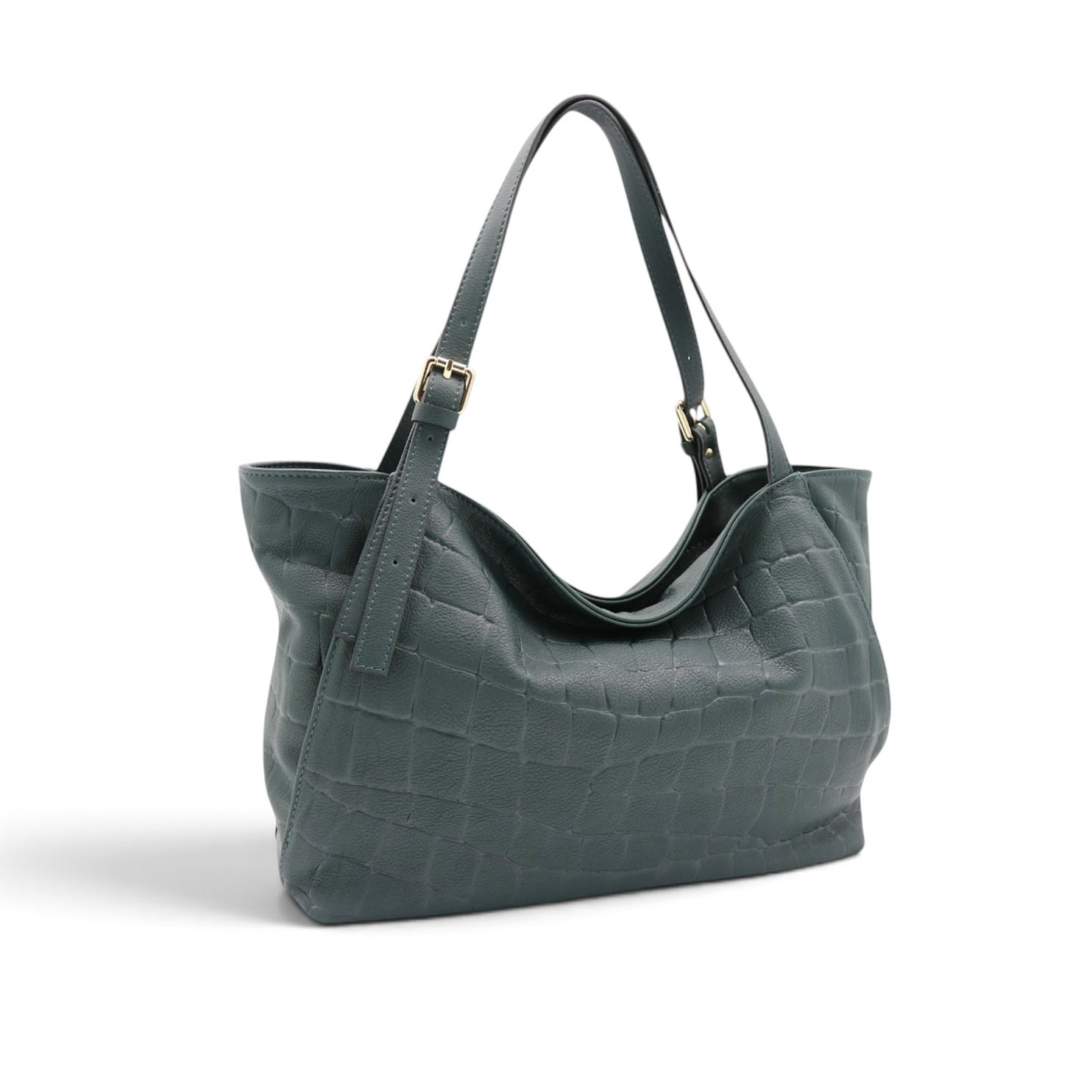 Borsa a Spalla Cheval Firenze Sarin Croc Verde Scuro