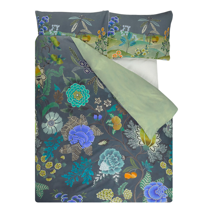 Housse de couette imprimée en percale de coton, BROCART DECORATIF, Multicolore