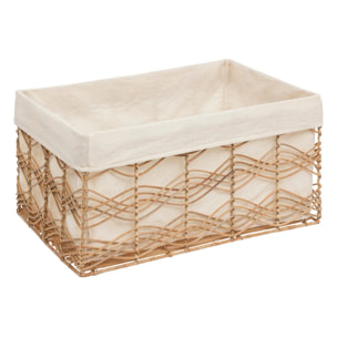 Lot de 4 cagettes en rotin "Rosy" L33 37 43 48cm beige