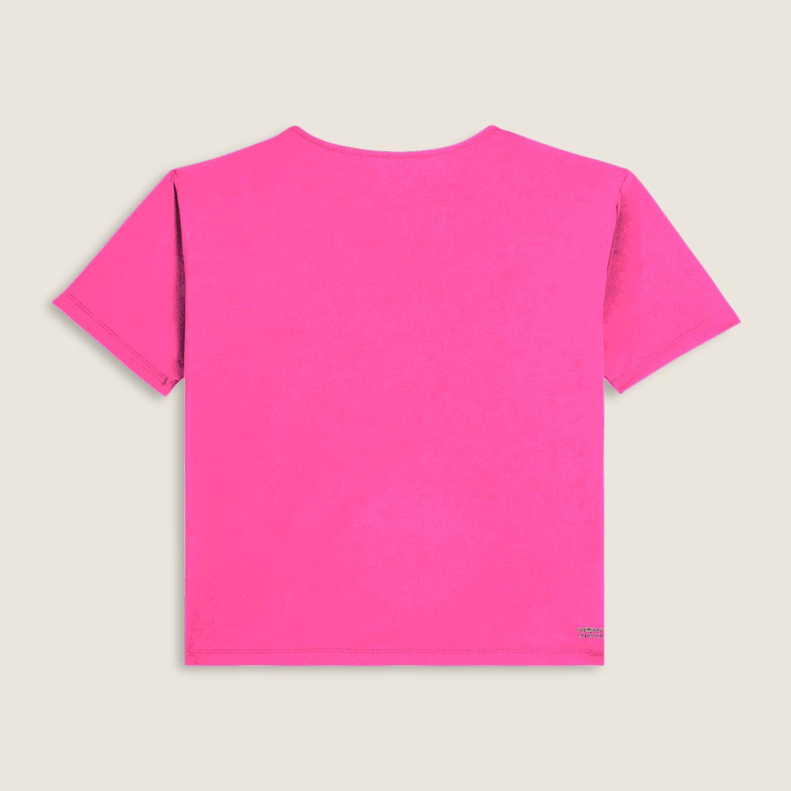 T-shirt cropped con maniche ampie e stampa Mood Up