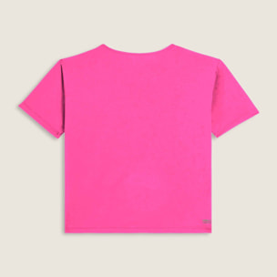 T-shirt cropped con maniche ampie e stampa Mood Up