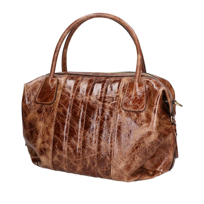 Borsa a spalla da Donna Wilma in Vera Pelle Made in Italy 34x23x13 cm