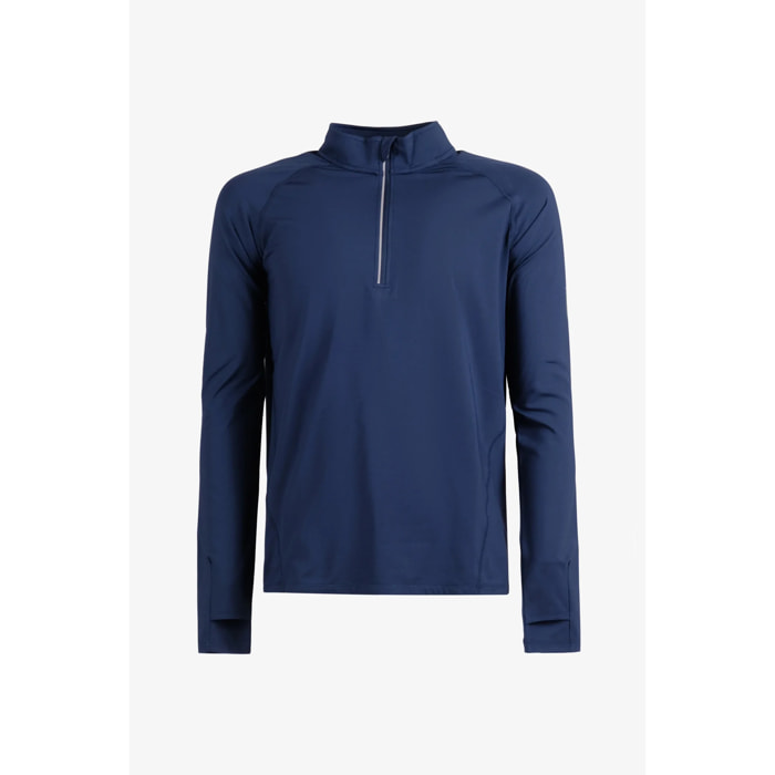 Felpa Esercito sport a maniche lunghe blu uomo